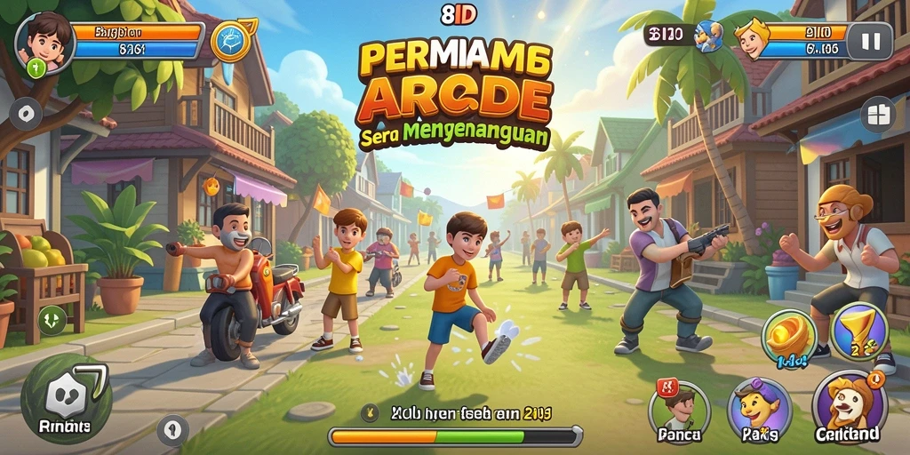 Gameplay Arcade seru yang penuh tantangan dan keseruan.