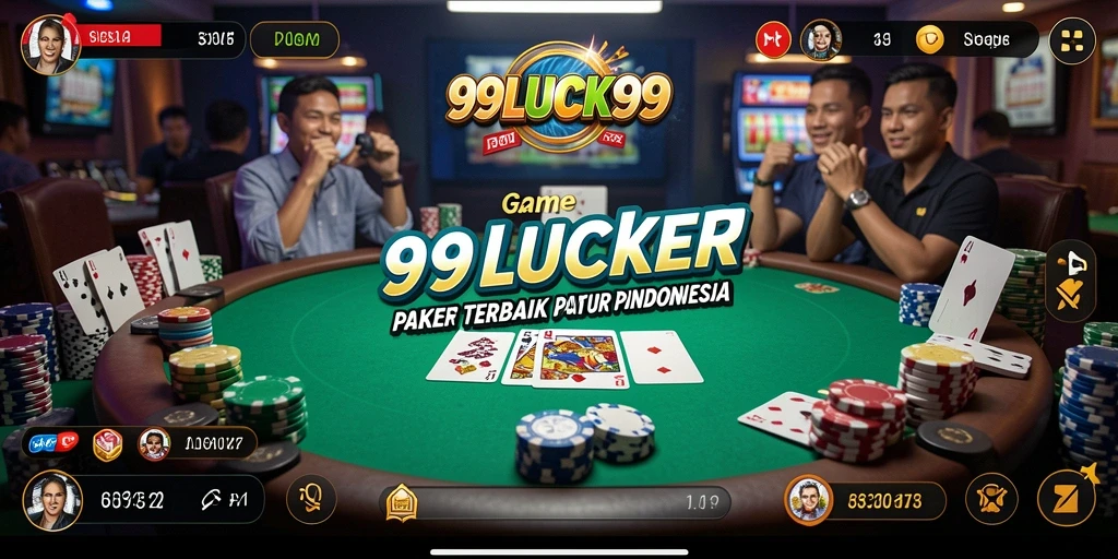 Tampilan gameplay Poker yang mendebarkan di 99LUCK99.