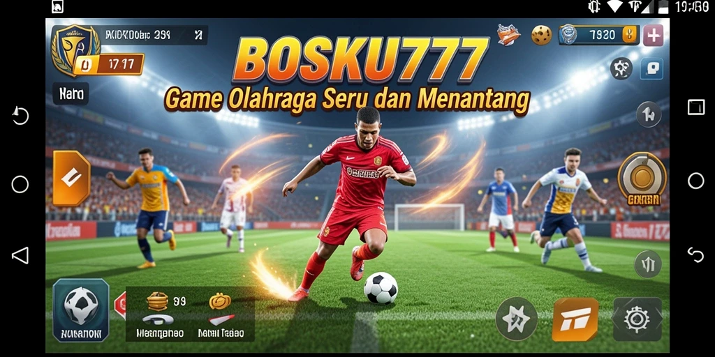Screenshot BOSKU777 menampilkan aksi seru dari pertandingan olahraga.