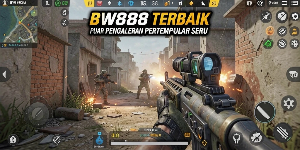 Screenshot gameplay BW888 menampilkan aksi pertempuran yang mendebarkan di dunia FPS.