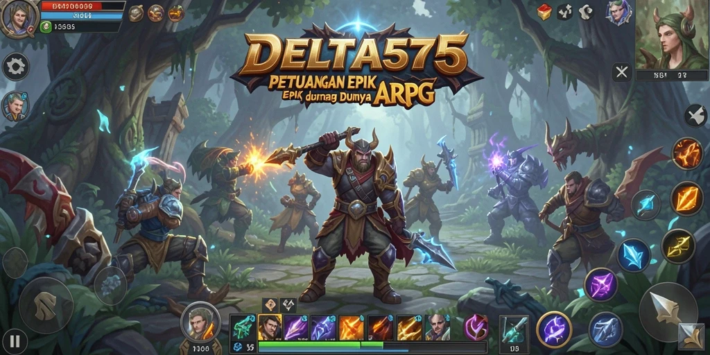 Tampilan menakjubkan dari gameplay dinamis di DELTA575.