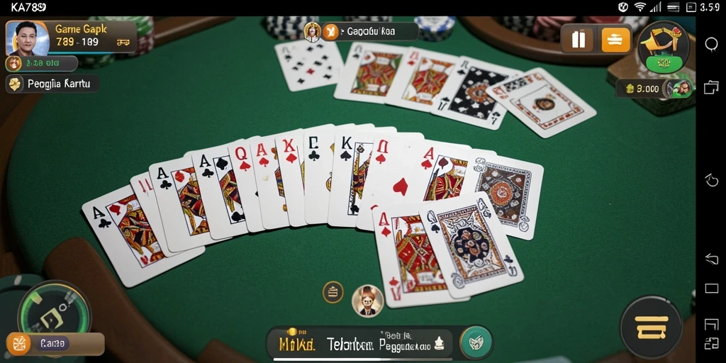 Tampilan gameplay seru KA789 dalam permainan Gaple.