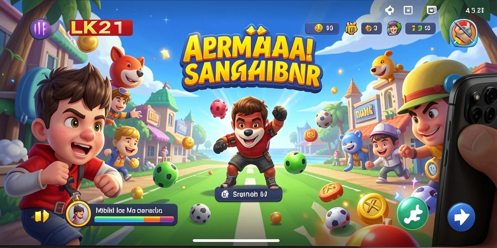 Screenshot LK21 menampilkan aksi seru dalam permainan Arcade.