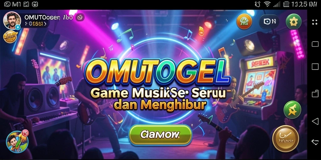 Screenshot gameplay OMUTOGEL menampilkan interaksi musik yang seru.