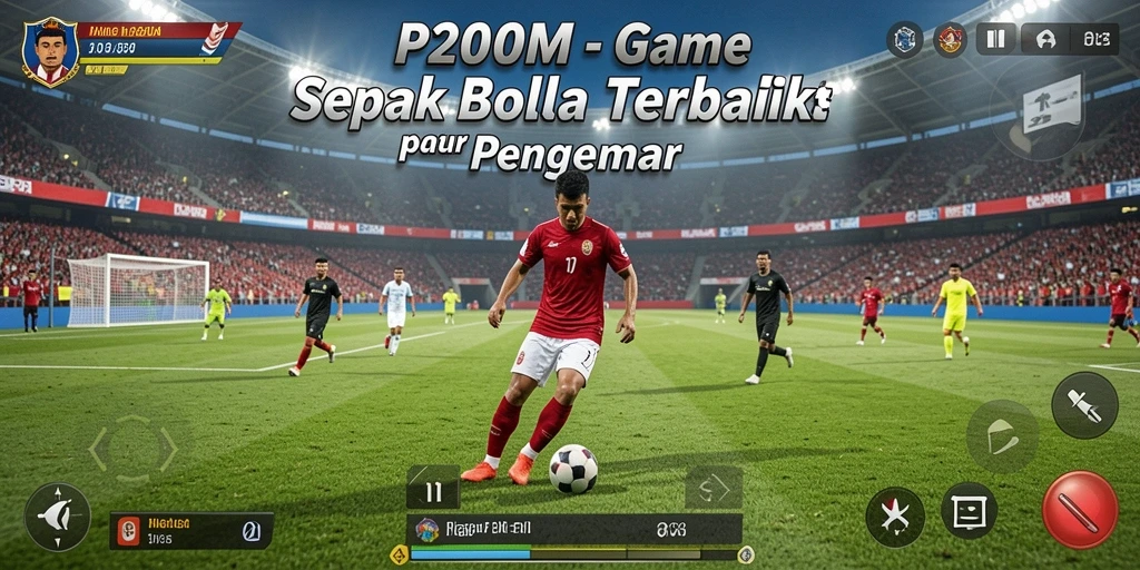 Gameplay seru dengan strategi sepak bola yang mendebarkan.