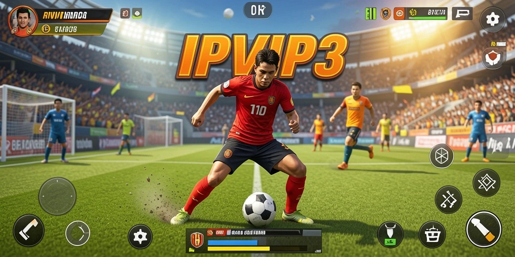 Tangkapan layar menunjukkan aksi seru dalam RPVIP3 saat gameplay olahraga.